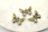 Faith & Hope Antique Gold Butterfly Pendants Silver Gold Butterfly Pendant Faith Charm Hope Charm 31mm x 22mm, sold as 1 piece.